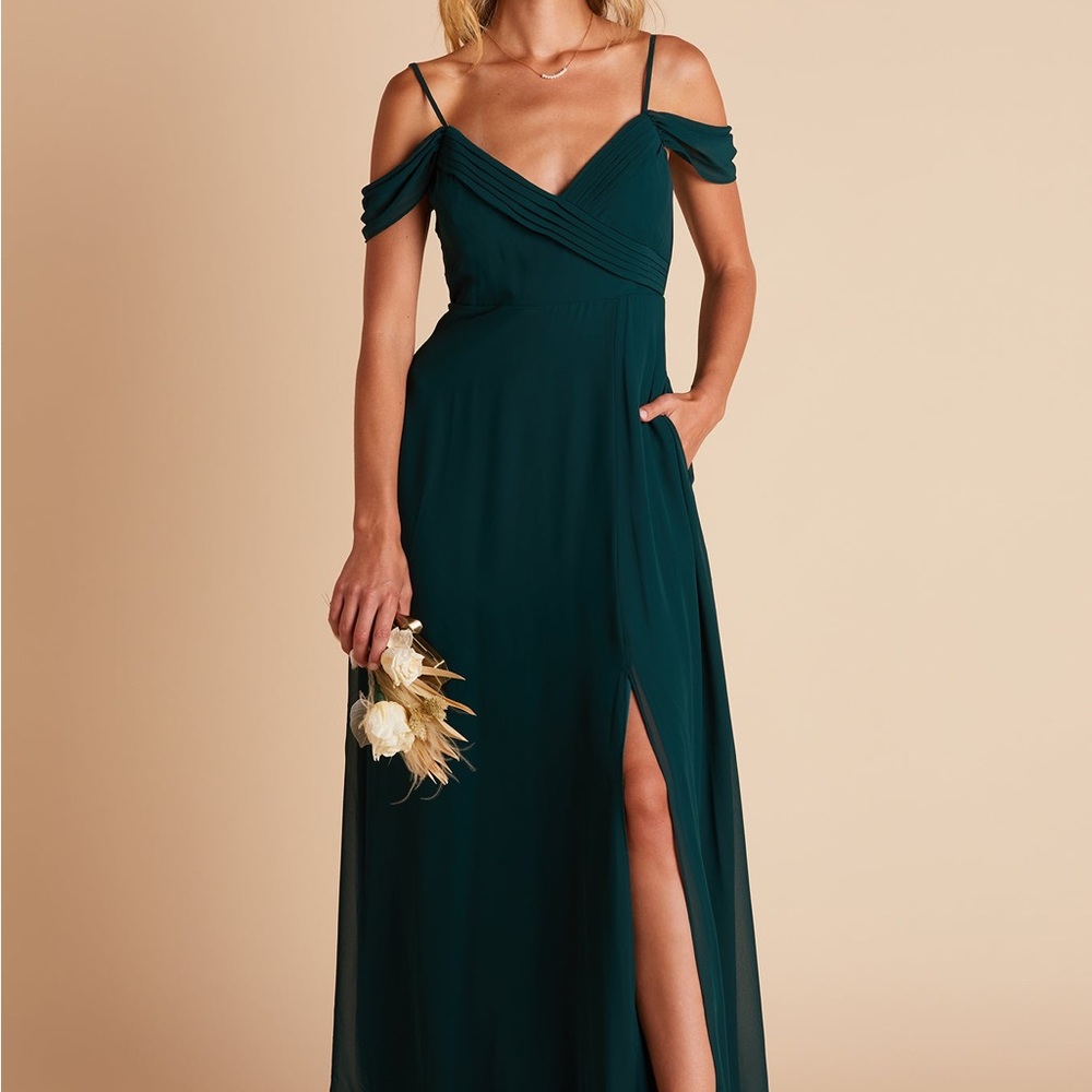 Birdy Grey Spence Chiffon Emerald Maxi Dress